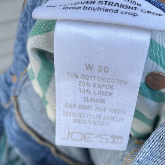 Joe's Jeans Collector's Edition The Ex-Lover Straight Crop Loose Boyfriend Crop - Picture 4 of 16